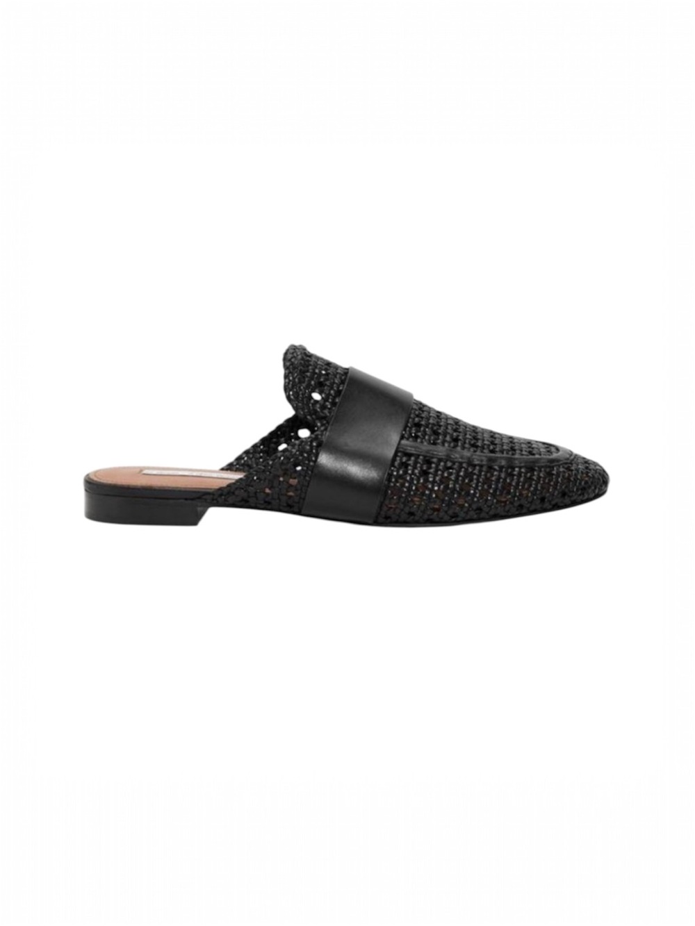 & Other Stories Woven Slip On Leather Mule Loafers